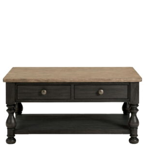 Barrington - 2 Tone Rectangular Coffee Table - Antique Oak / Matte Black