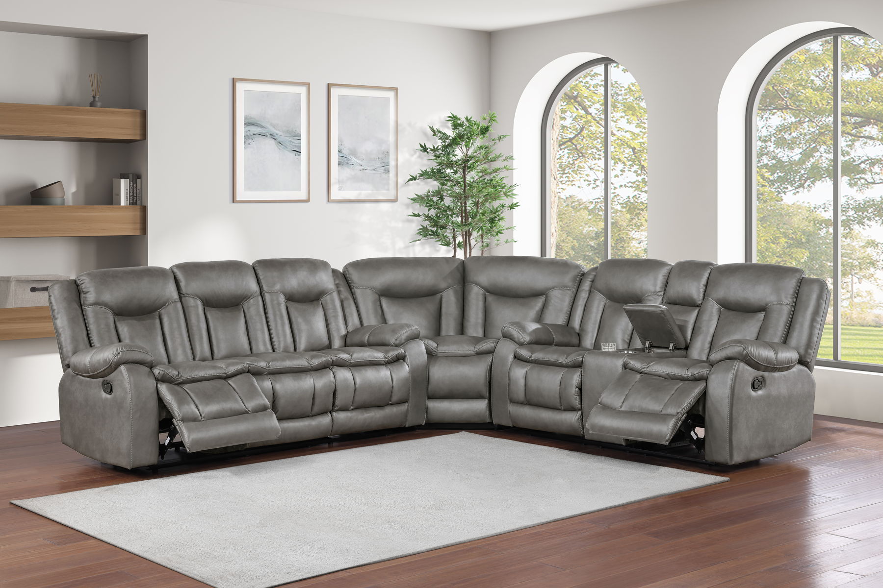 Morello - 3 Piece Manual Sofa/Loveseat/Wedge - Image 6