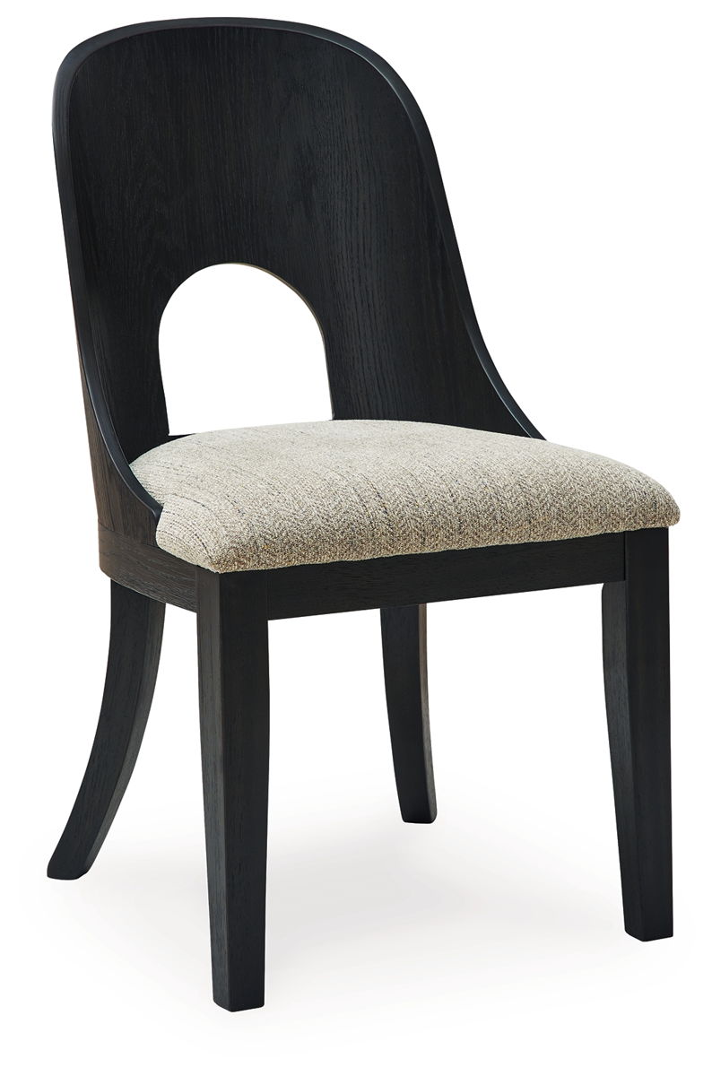 Rowanbeck - Dining Upholstered Side Chair (Set of 2) - Gray / Black - Image 5