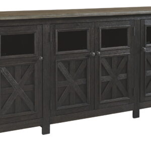 Tyler Creek - Extra Large TV Stand - Black / Gray