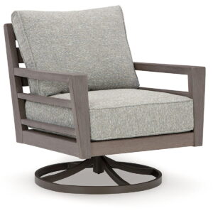 Hillside Barn - Swivel Lounge W/ Cushion - Gray / Brown