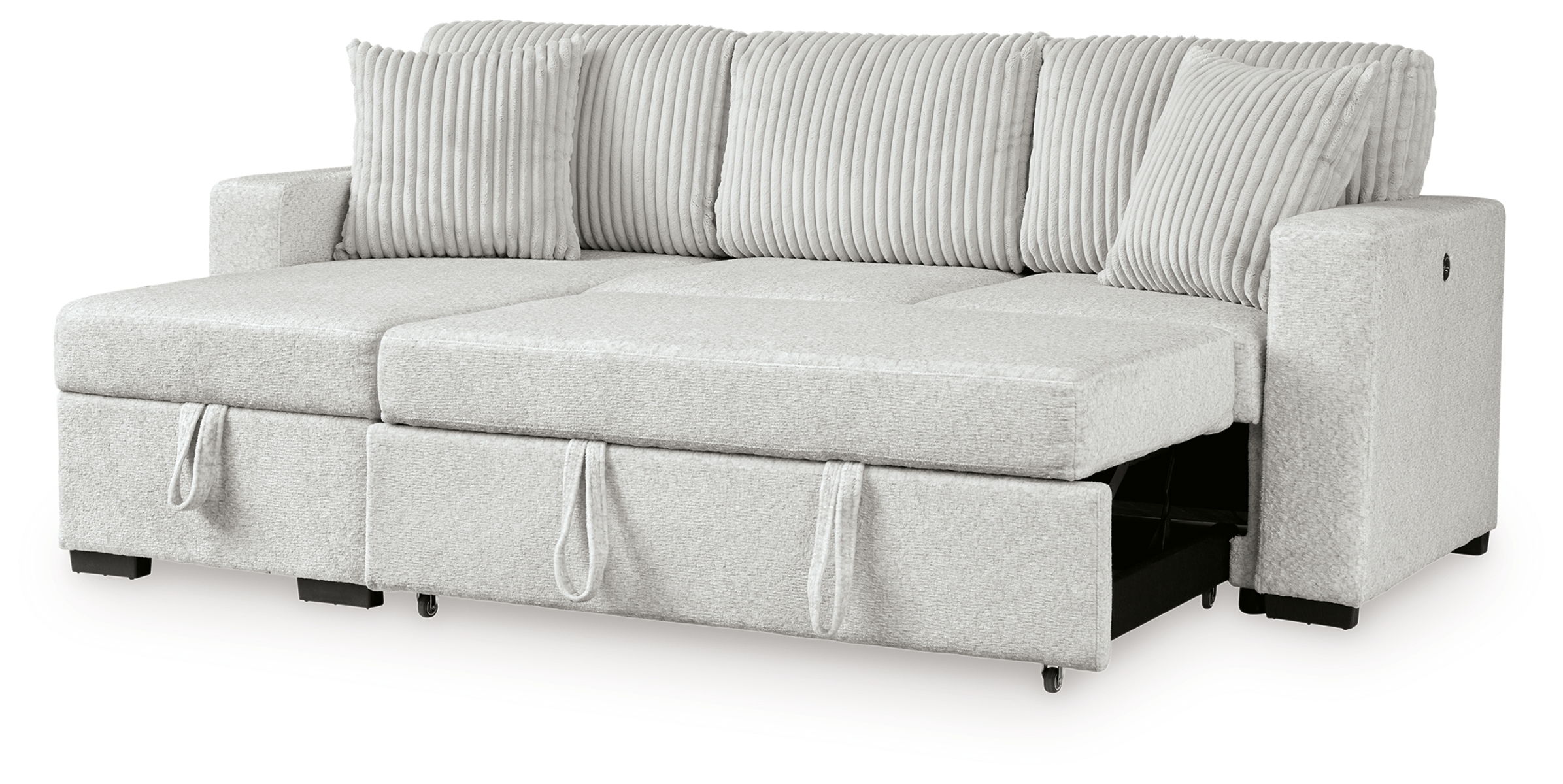 Wohlen - 2-Piece Sectional With Pop Up Sleeper And LAF Corner Chaise - Alloy - Image 12