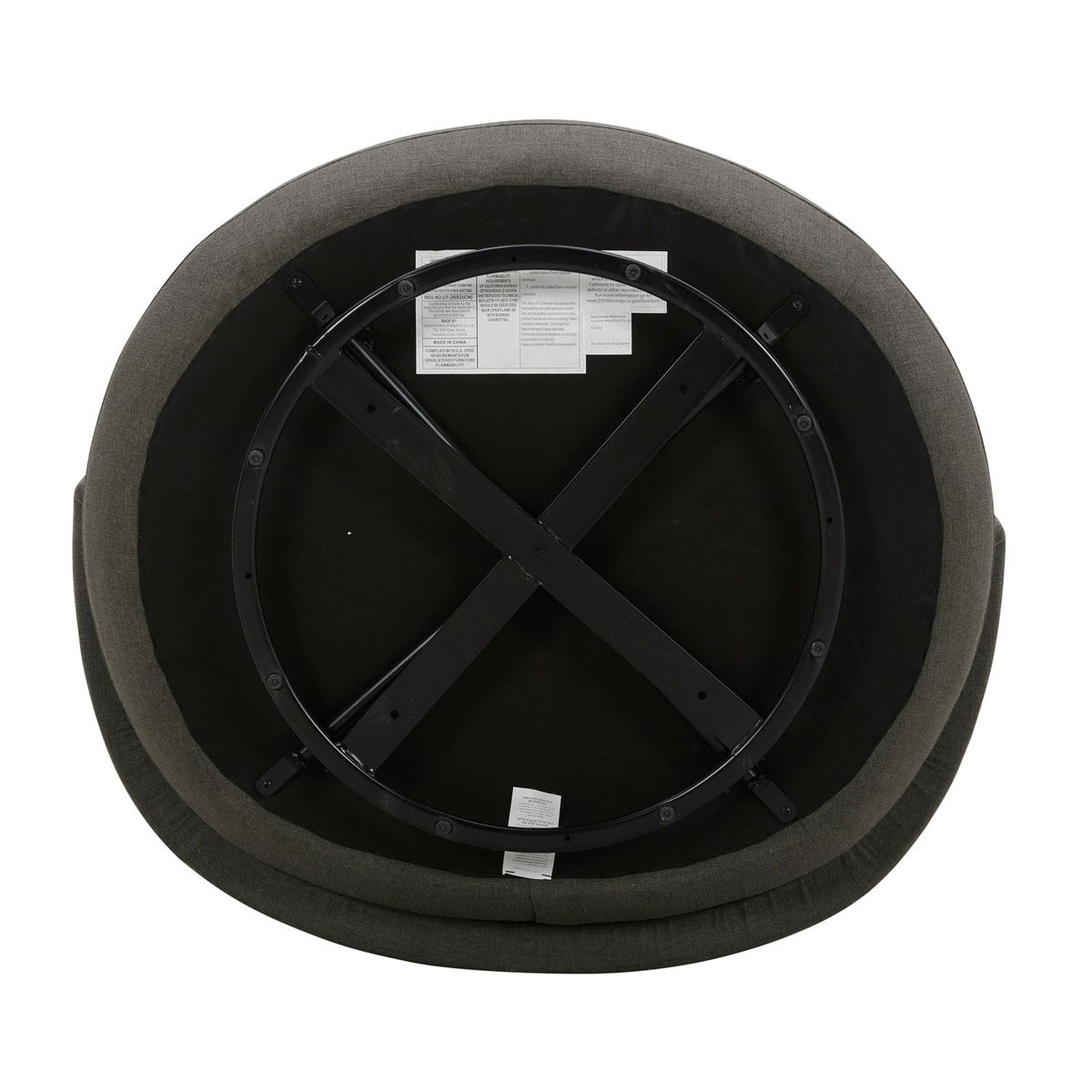 Haley - Upholstered Swivel Cuddler Chair - Image 4