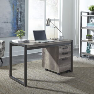 Tanners Creek - 2 Piece Home Office Desk Set - Dark Gray