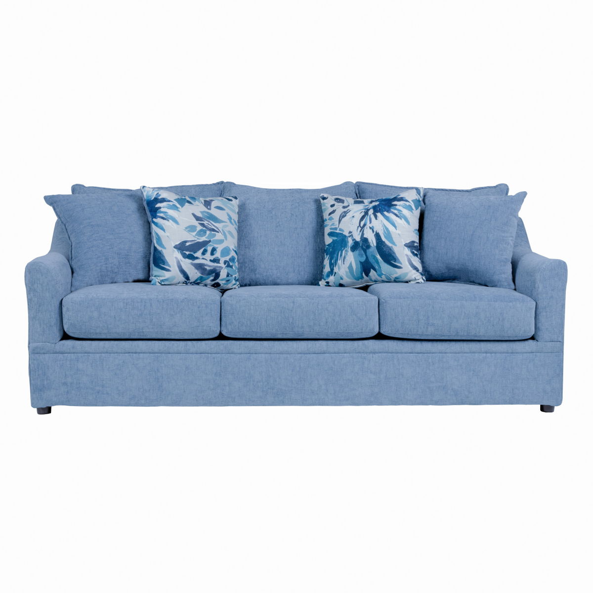 Sylvie - Sofa With 4 Accent Pillows - Slate Blue - Image 7