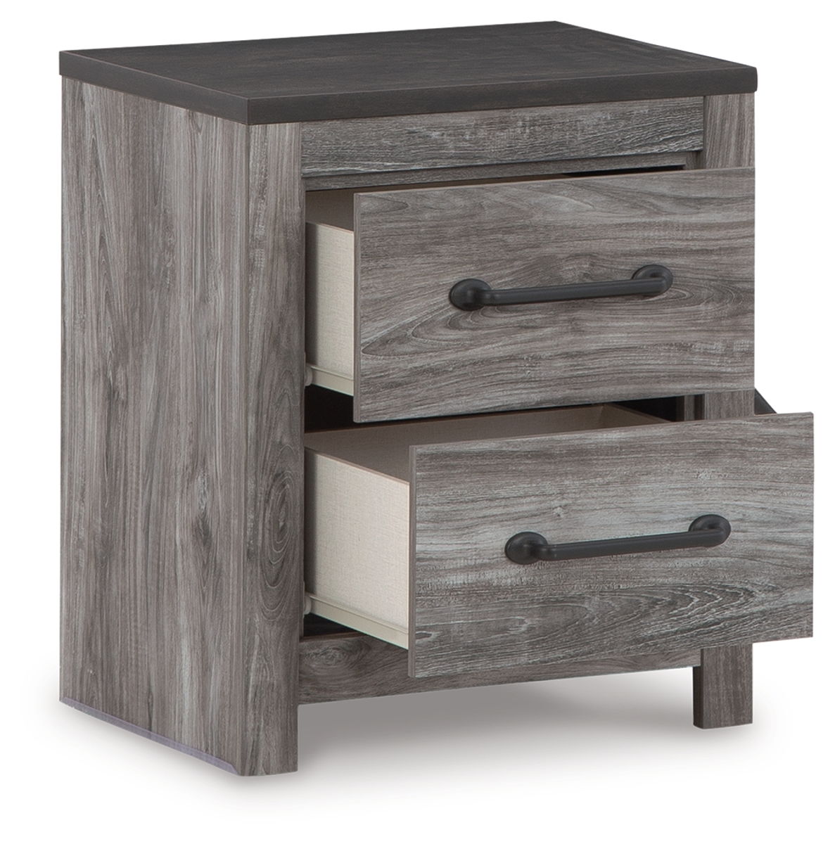 Bronyan - Two Drawer Night Stand - Dark Gray - Image 2
