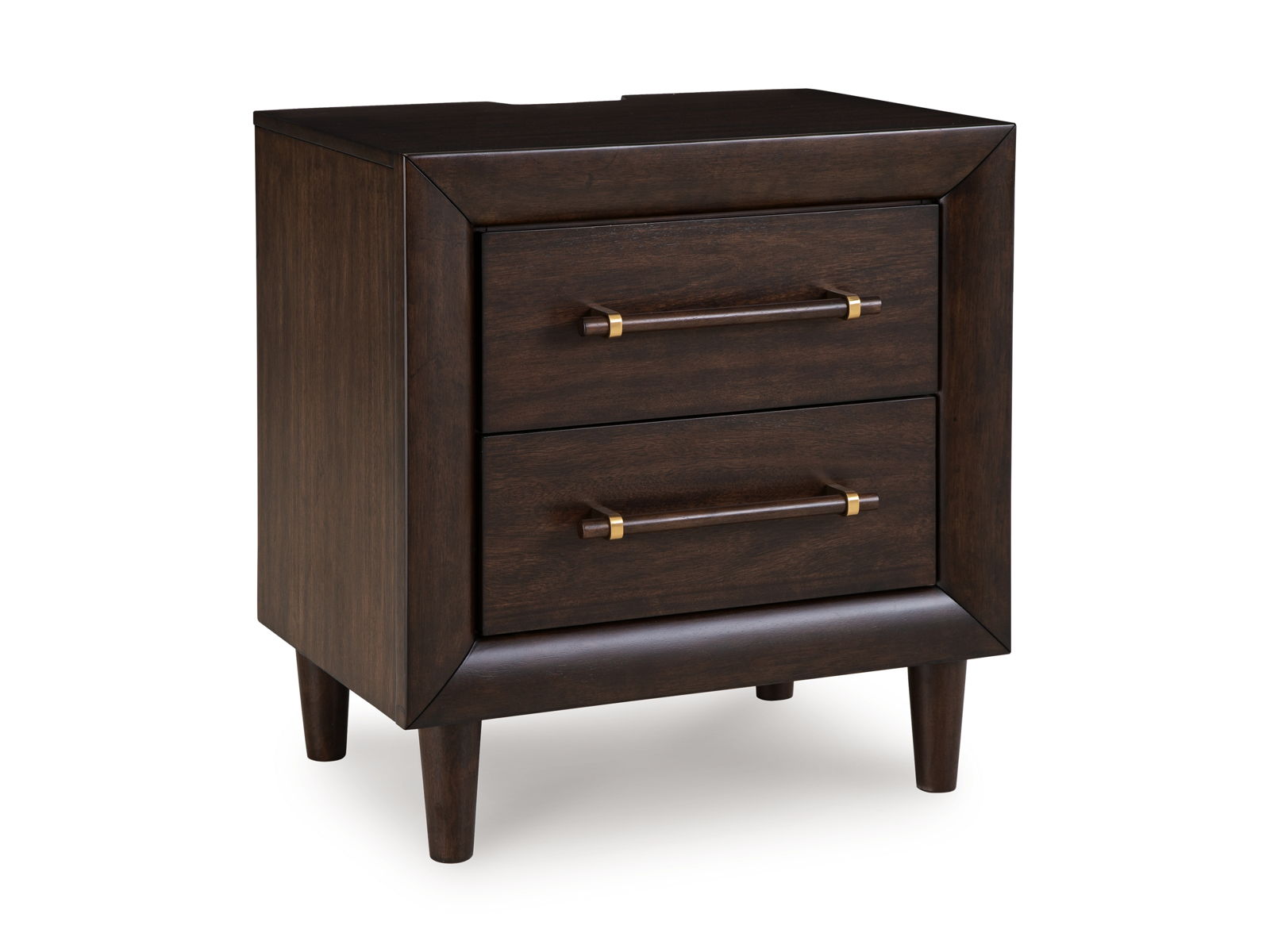 Dantenton - Two Drawer Night Stand - Merlot - Image 4