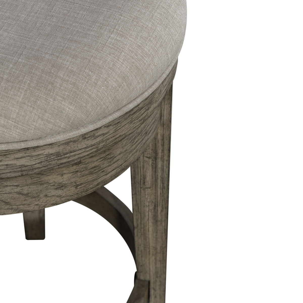 City Scape - Upholstered Swivel Console Stool - Burnished Beige - Image 6