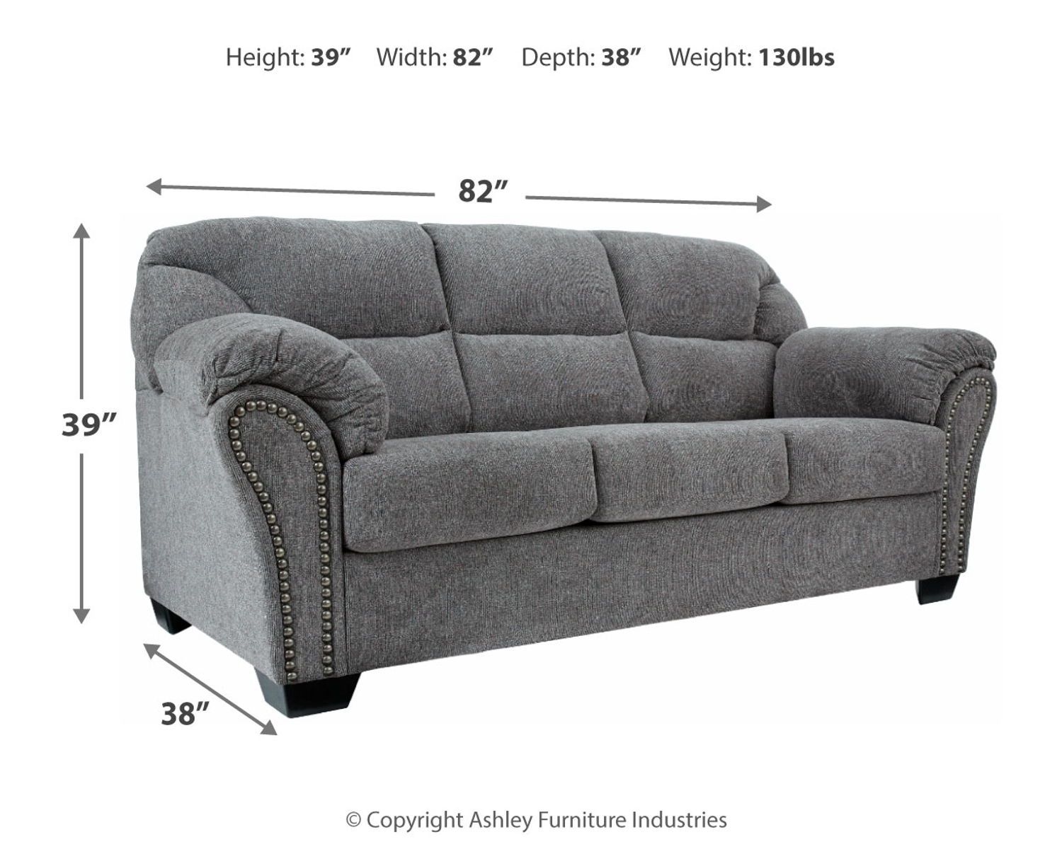 Allmaxx - Sofa - Pewter - Image 6