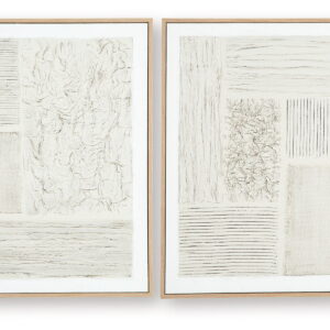 Andorfield - Wall Art Set (Set of 2) - Beige / Black / White