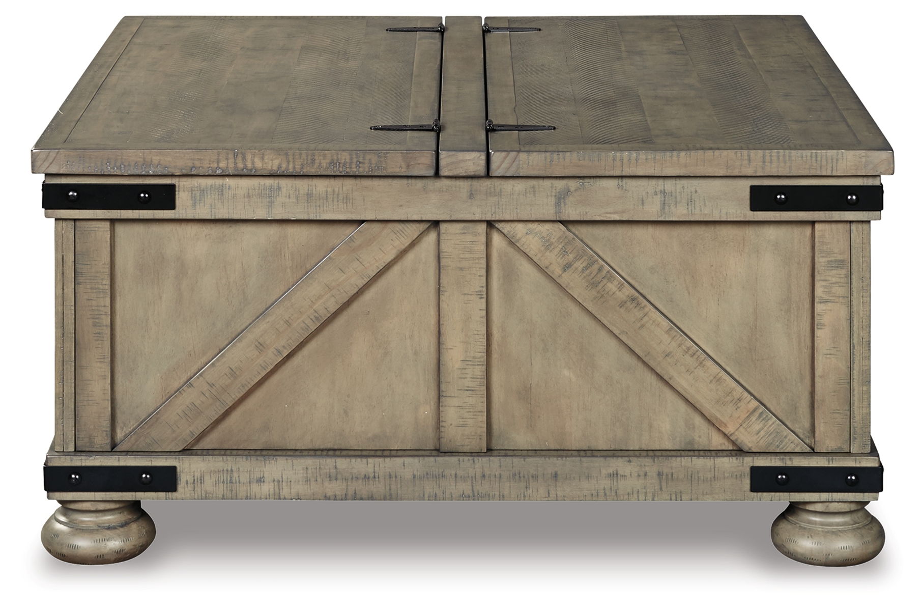 Aldwin - Cocktail Table With Storage - Square - Gray - Image 2