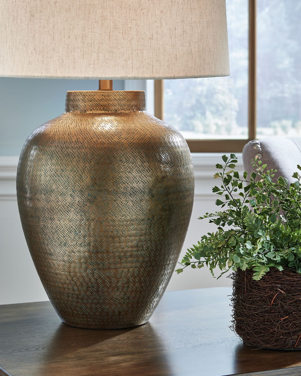 Madney - Metal Table Lamp - Antique Gold Finish - Image 3