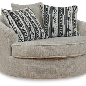 Calnita - Oversized Swivel Accent Chair - Sisal