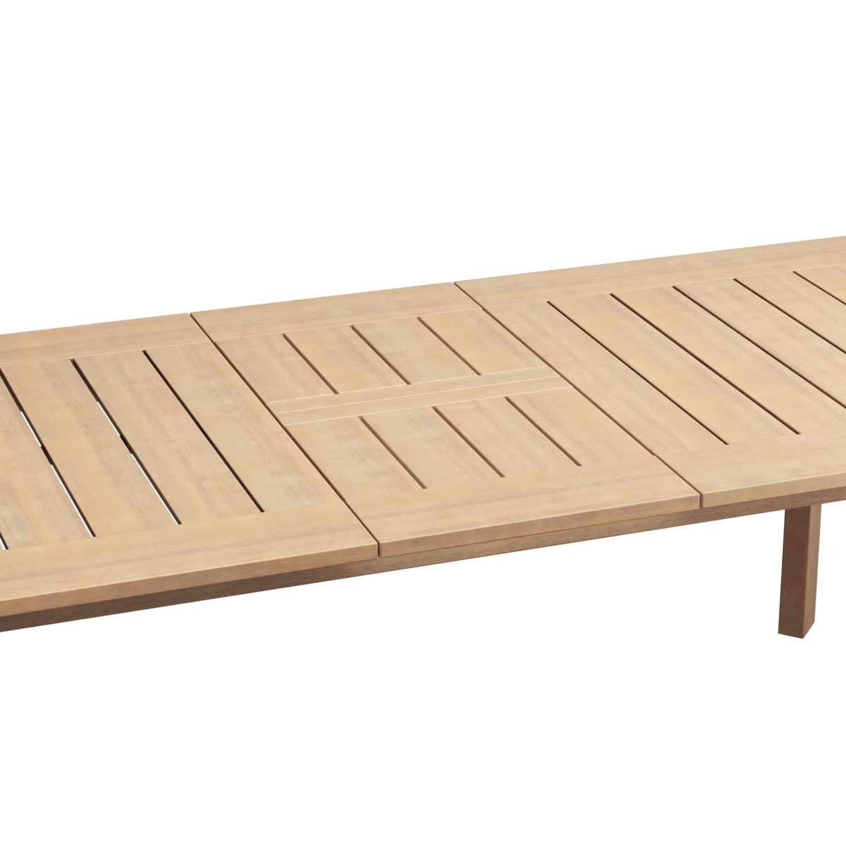 Wesley - Patio Dining Table With Self Storing Leaf - Light Brown - Image 5