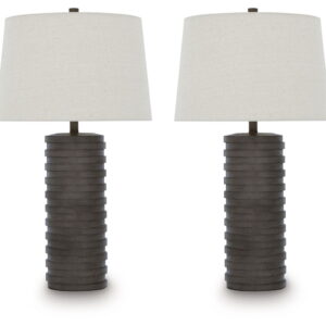 Neilett - Poly Table Lamp (Set of 2) - Antique Brown