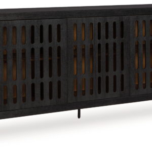 Vallisburg - Accent Cabinet - Black / Natural