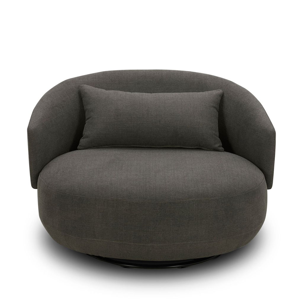 Haley - Upholstered Swivel Cuddler Chair - Image 11