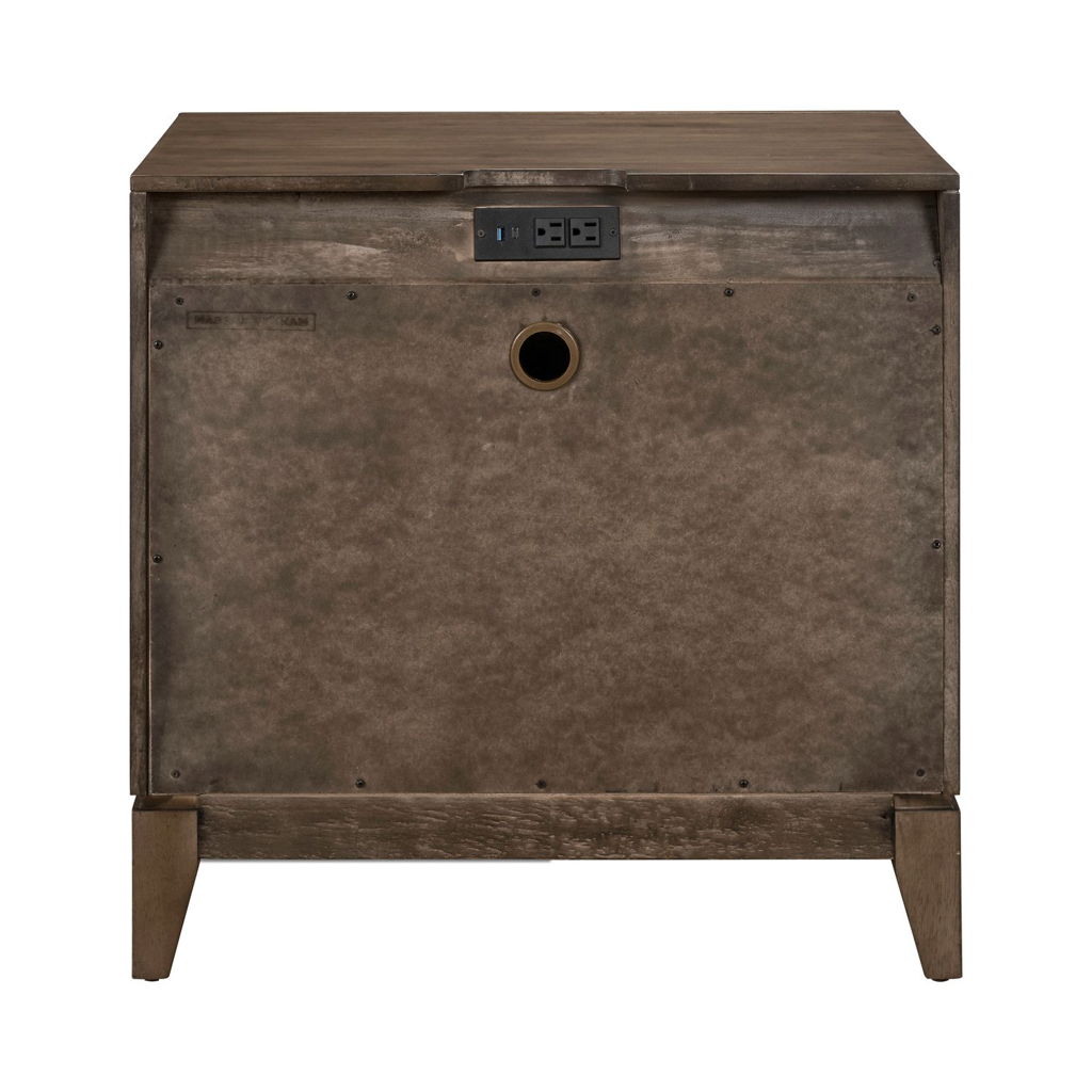 Shaker Lakes - Nightstand With Charging Station - Harvest Brown - Image 4