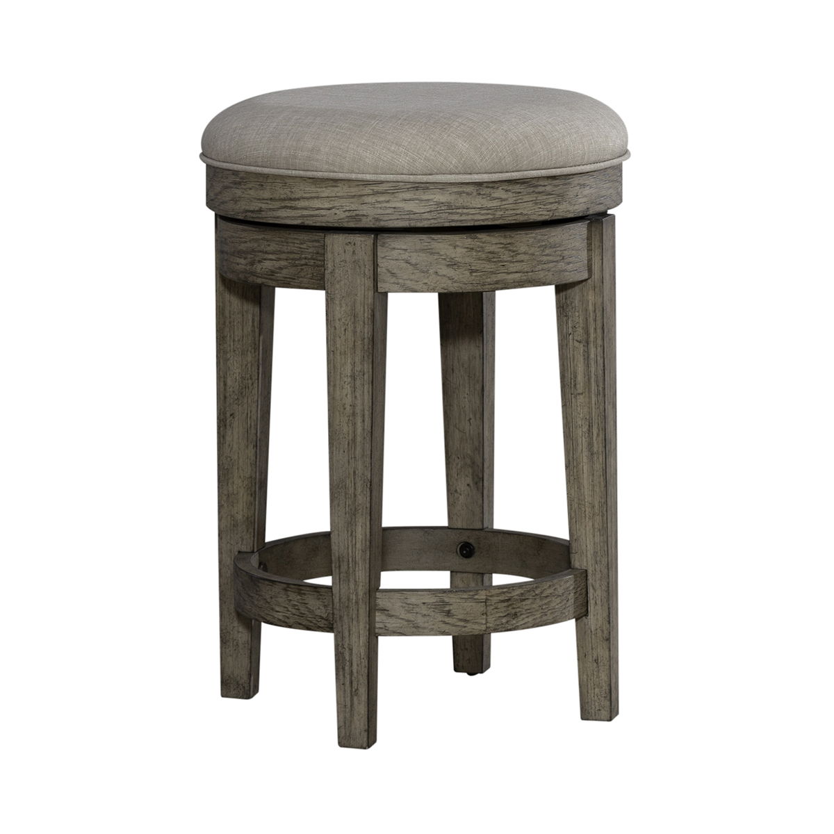 City Scape - Upholstered Swivel Console Stool - Burnished Beige - Image 4