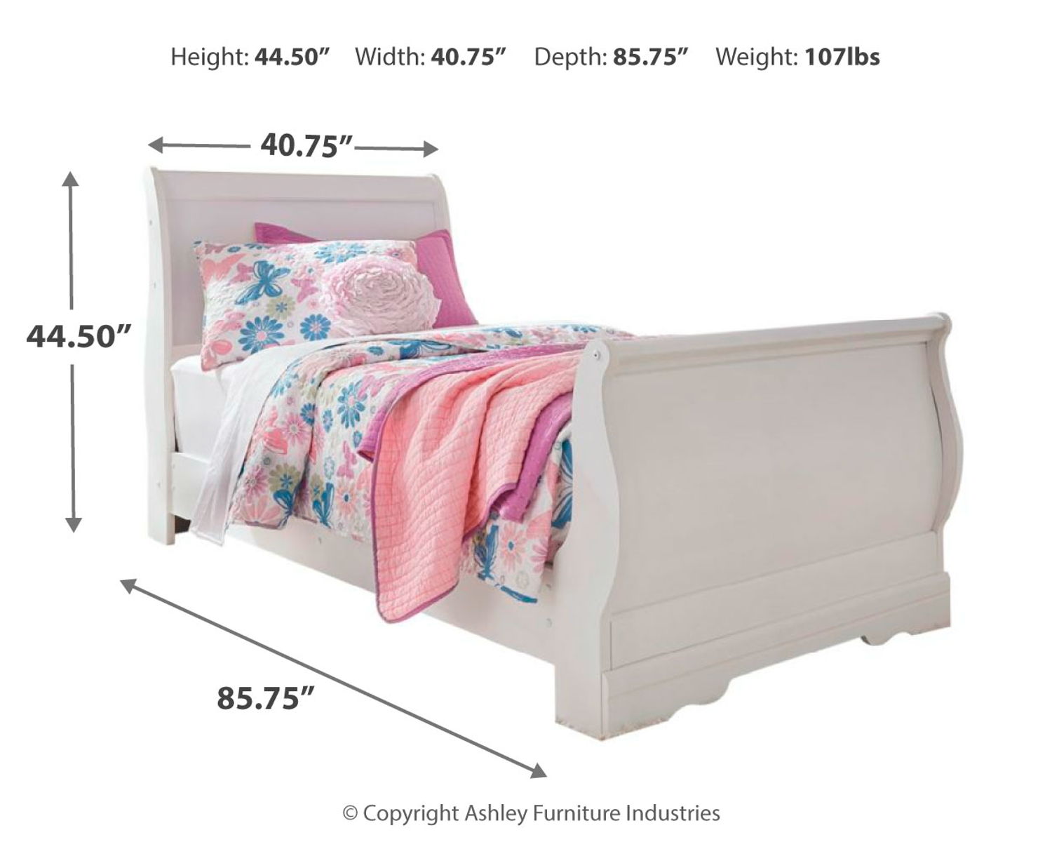 Anarasia - Sleigh Bed Set - Image 8