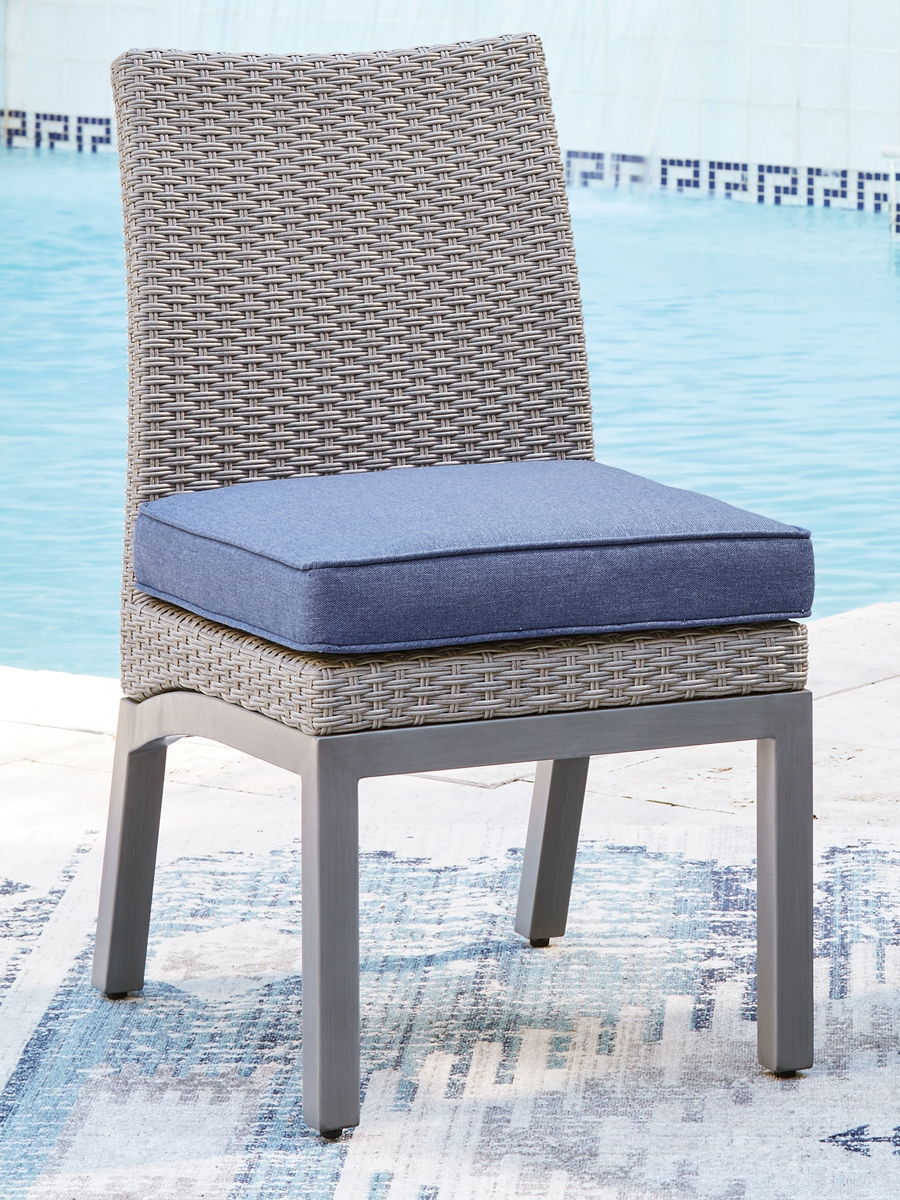 Half Moon Beach - Side Chair With Cushion (Set of 2) - Blue / Gray - Image 5