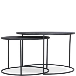Declan - Round Nesting Coffee Table - Black
