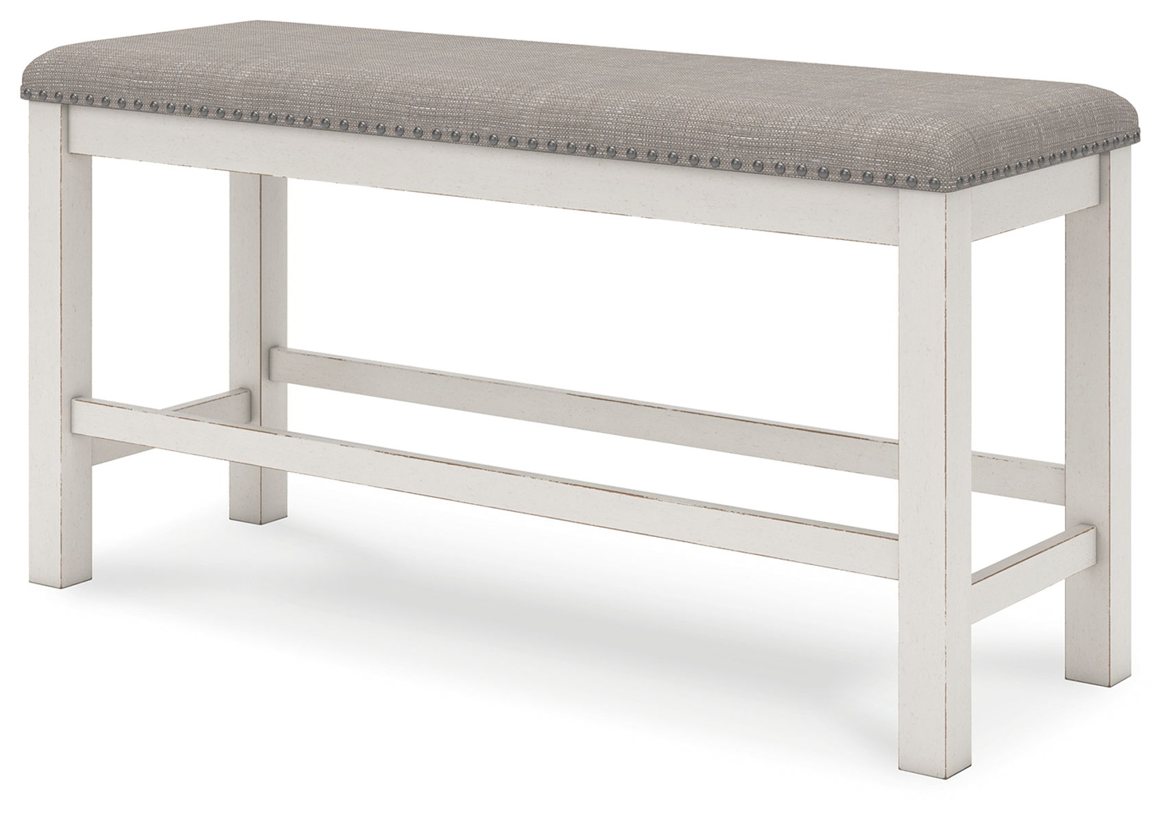 Robbinsdale - Dbl Counter Height Upholstered Dining Bench - Antique White - Image 4