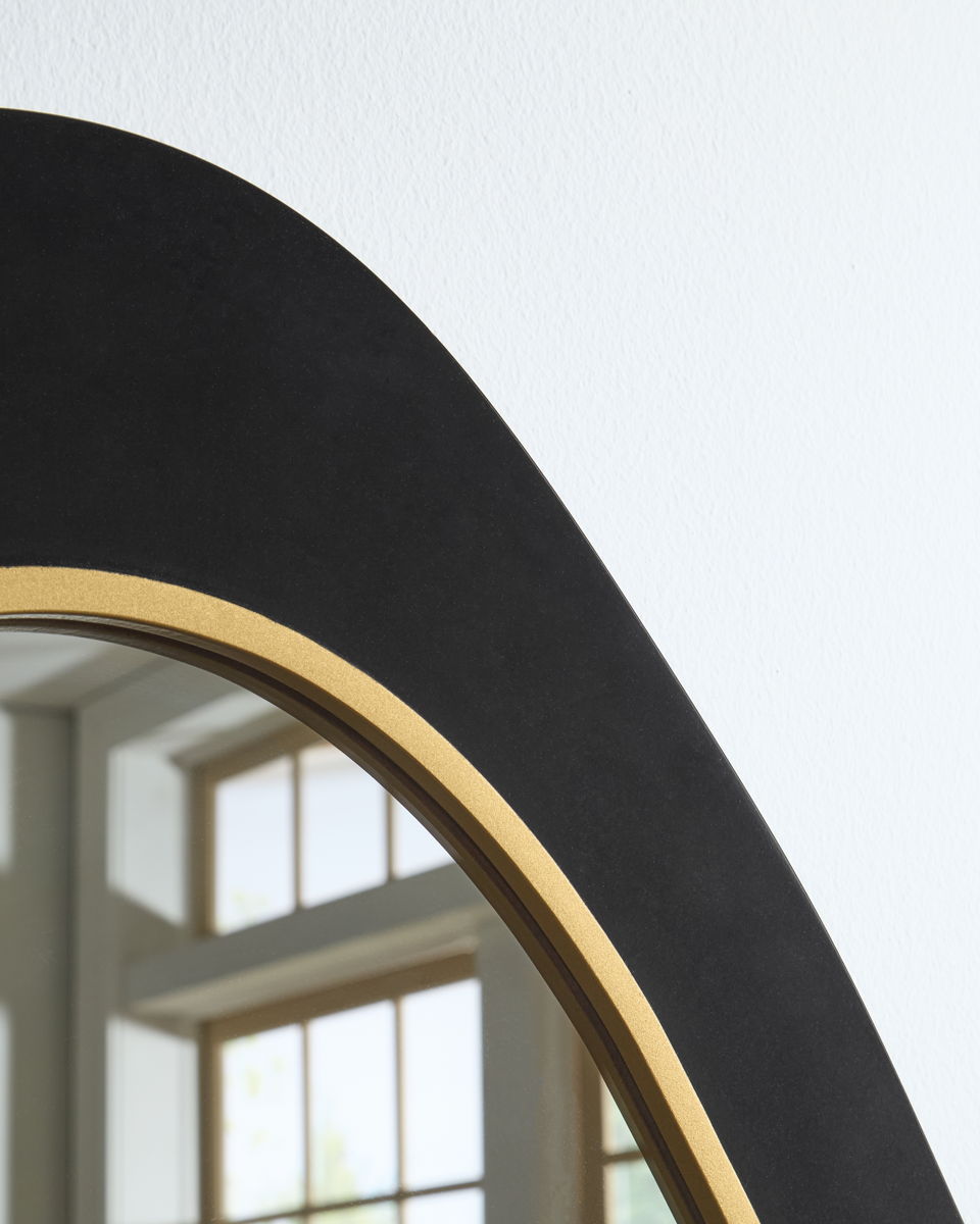 Kierlock - Accent Mirror - Black / Gold Finish - Image 4