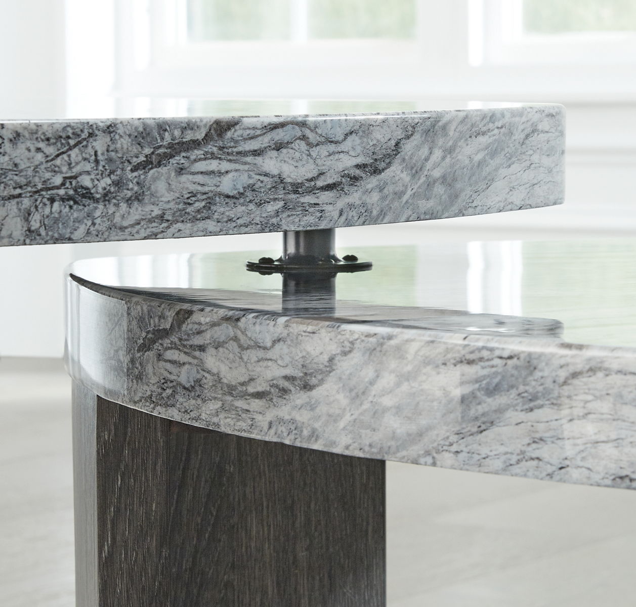 Surmour - Stacked Cocktail Table - Gray / Brown - Image 5