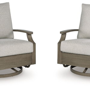 Rainier Ranch - Swivel Glider Chair With Cushion - Brown / Beige