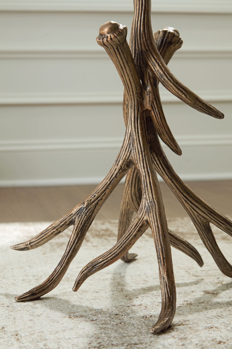 Lemkins - Accent Table - Black / Antique Gold Finish - Image 6