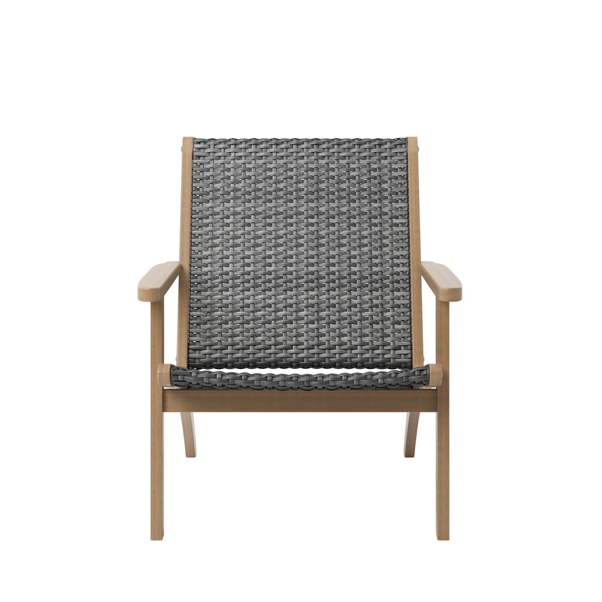 Radius - Patio Wood And Wicker Side Chair (Set of 2) - Gray - Image 5
