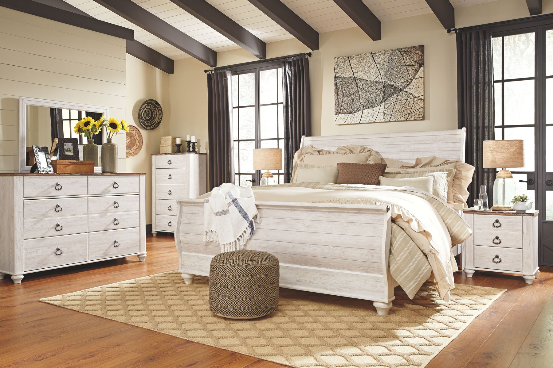 Willowton - Sleigh Bed - Image 4