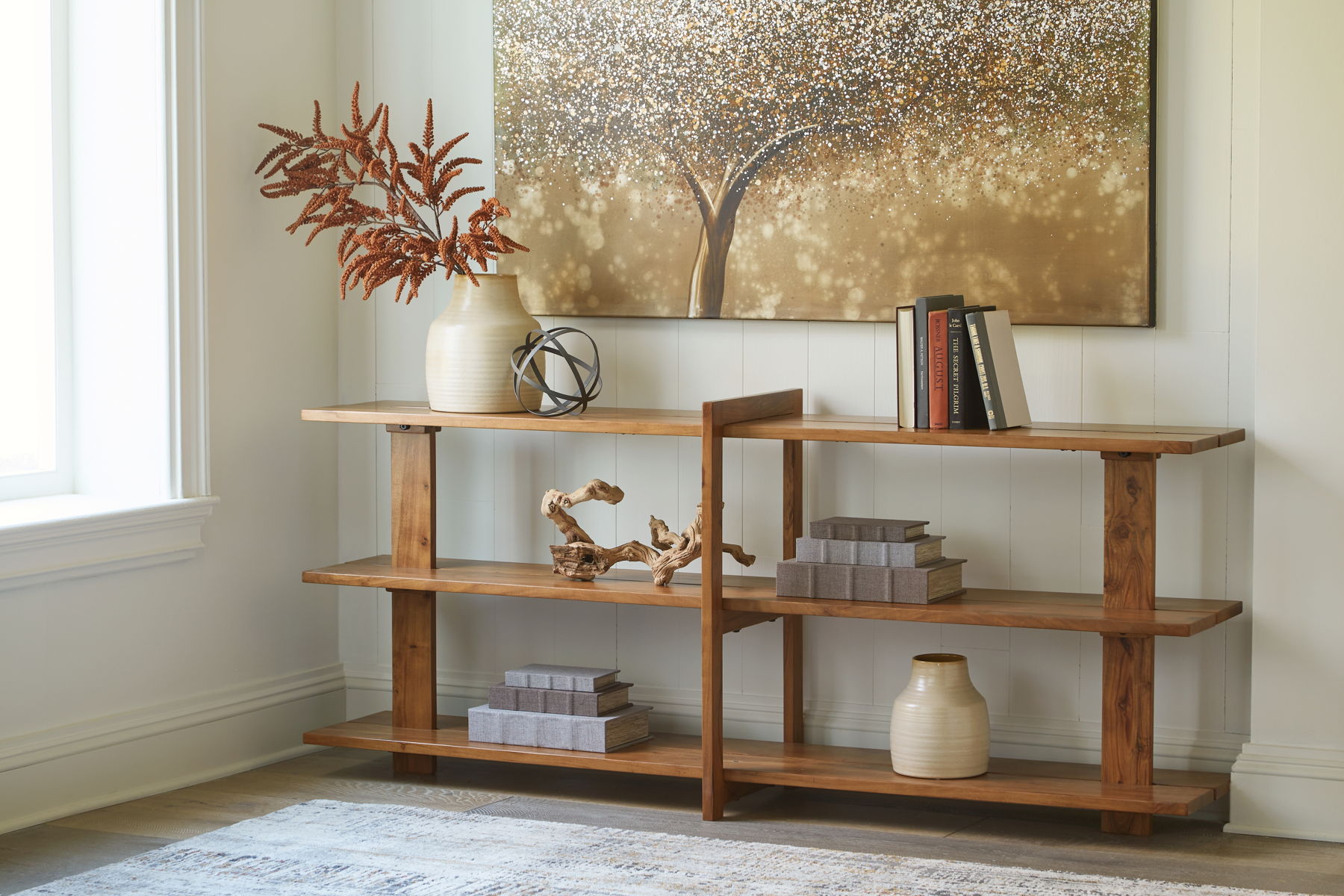 Fayemour - Console Sofa Table - Brown - Image 3