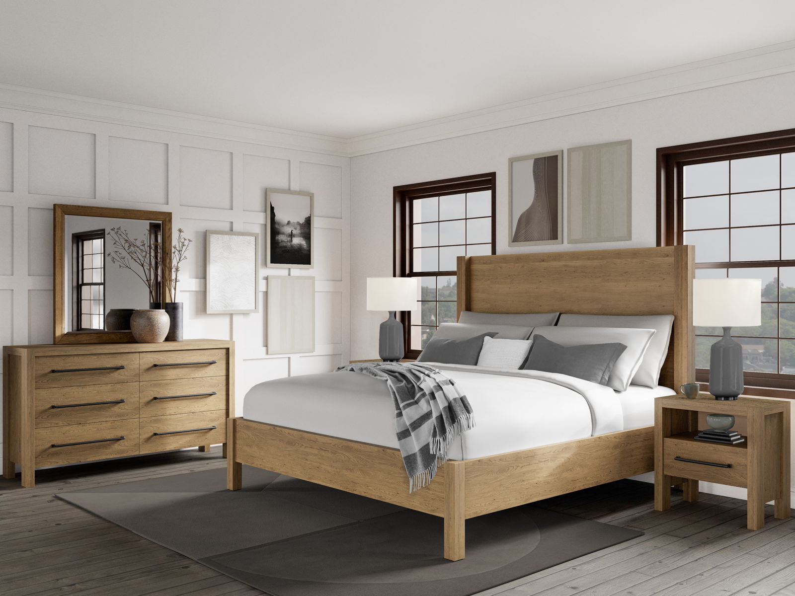 Davie - Wood One Drawer Nightstand - Light Brown - Image 3