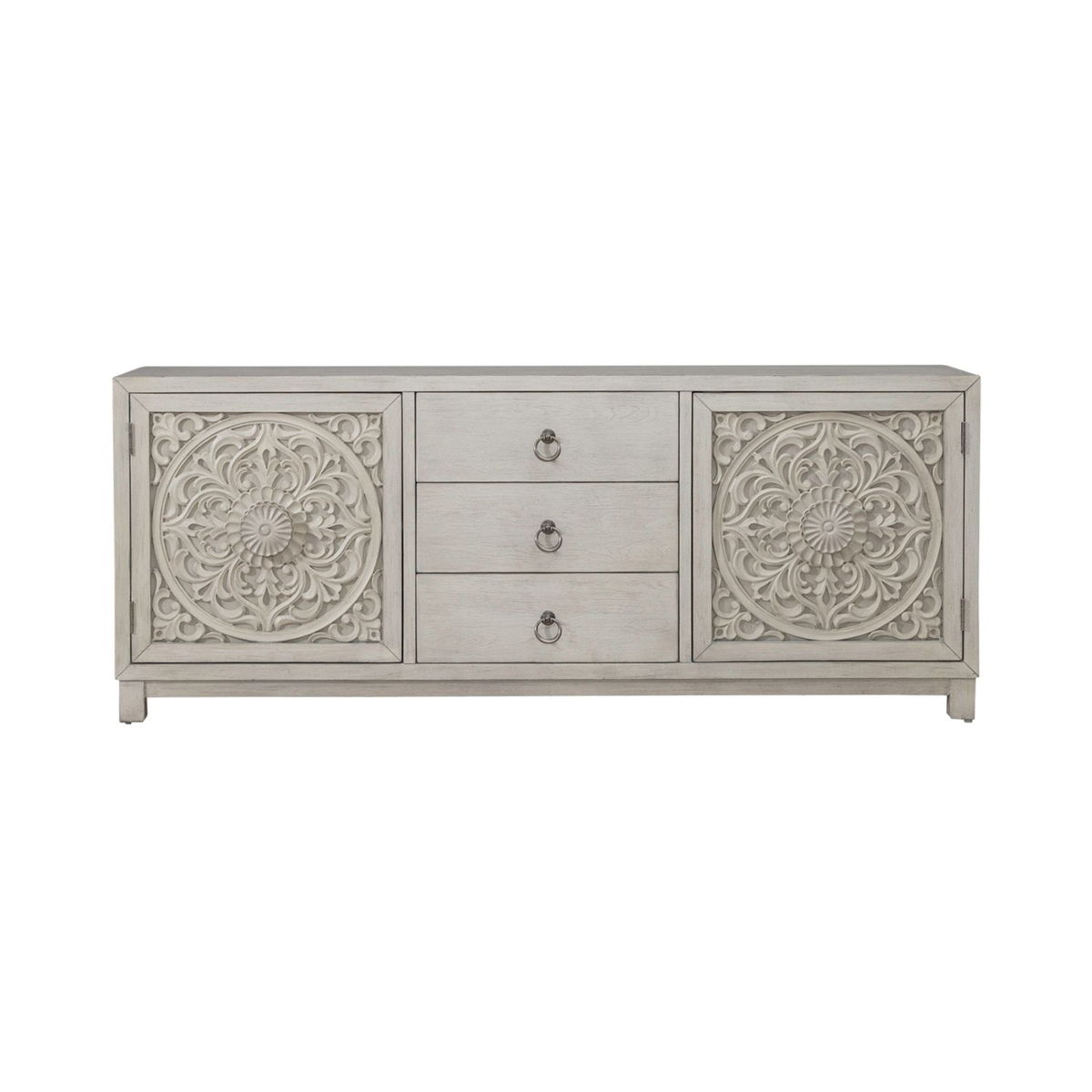 Sundance - 2 Door 3 Drawer Accent Cabinet - Antique Linen - Image 5
