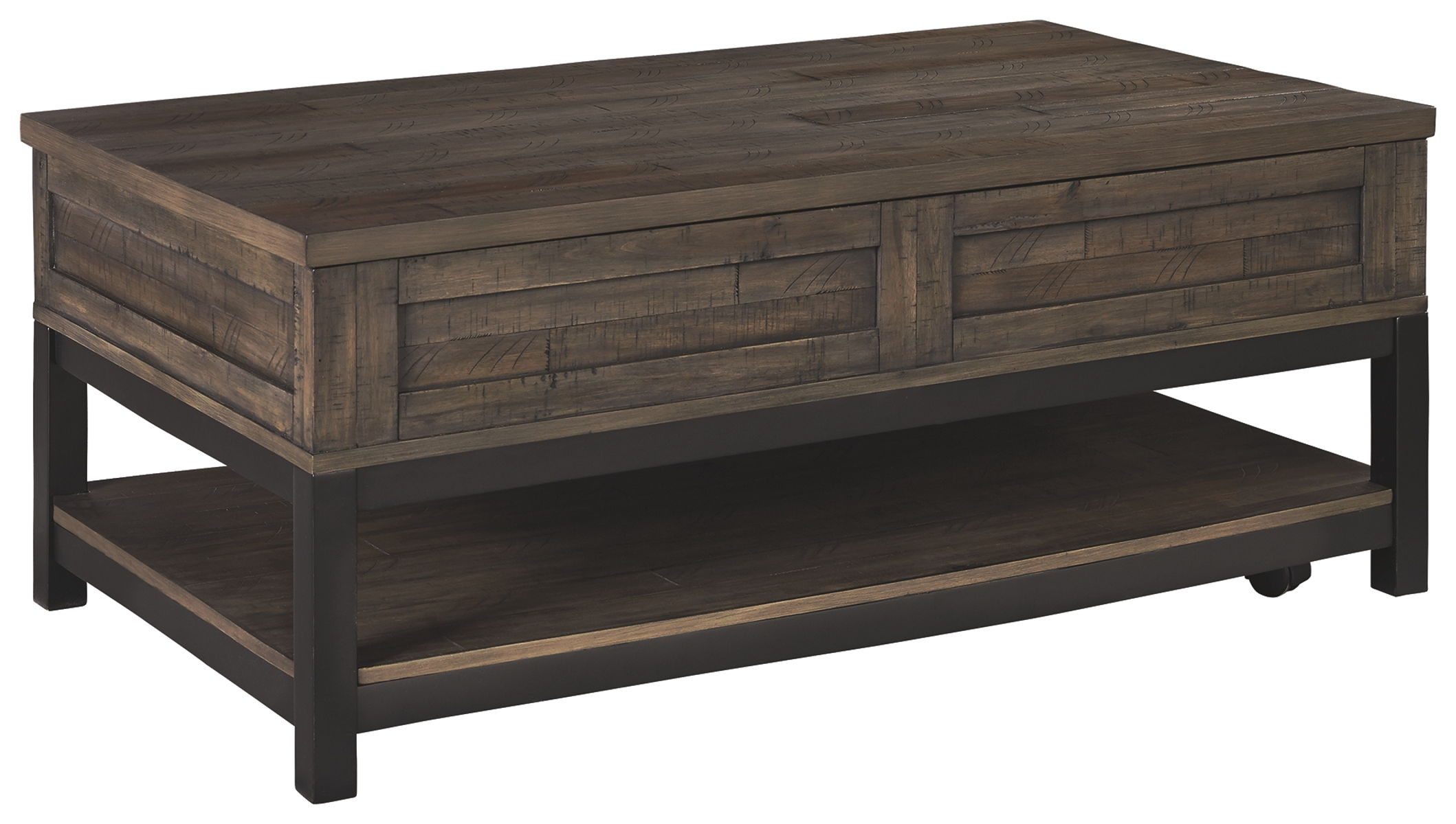 Johurst - LIFT TOP COCKTAIL TABLE - Grayish Brown - Image 8