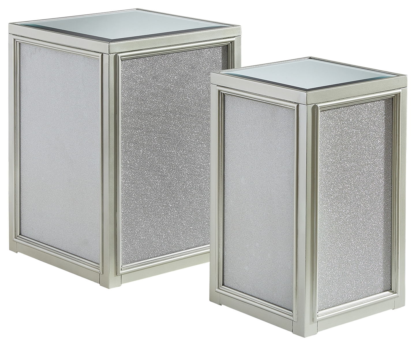 Traleena - Nesting End Tables (Set of 2) - Silver Finish - Image 3