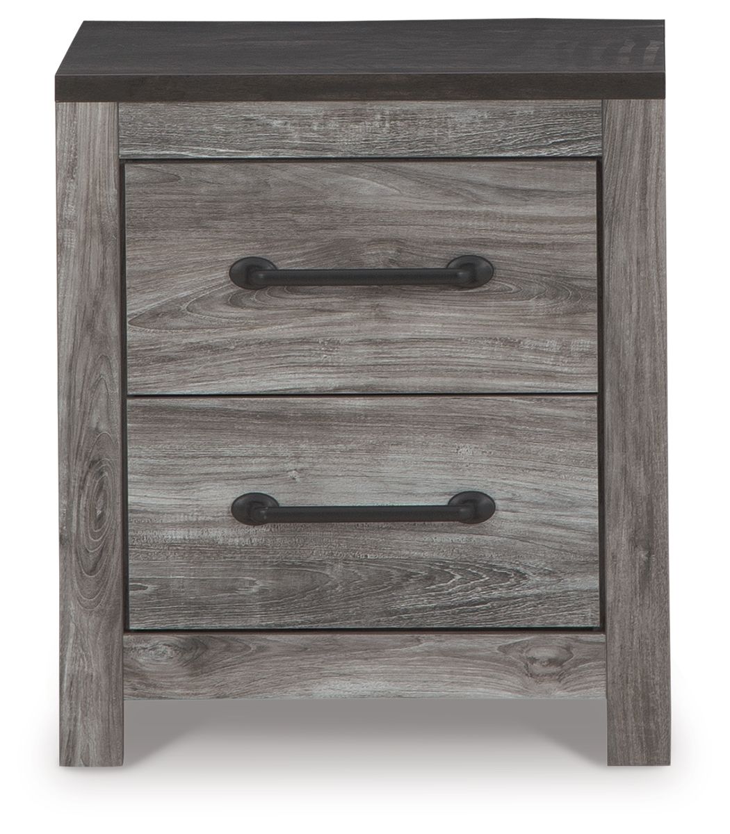 Bronyan - Two Drawer Night Stand - Dark Gray - Image 8