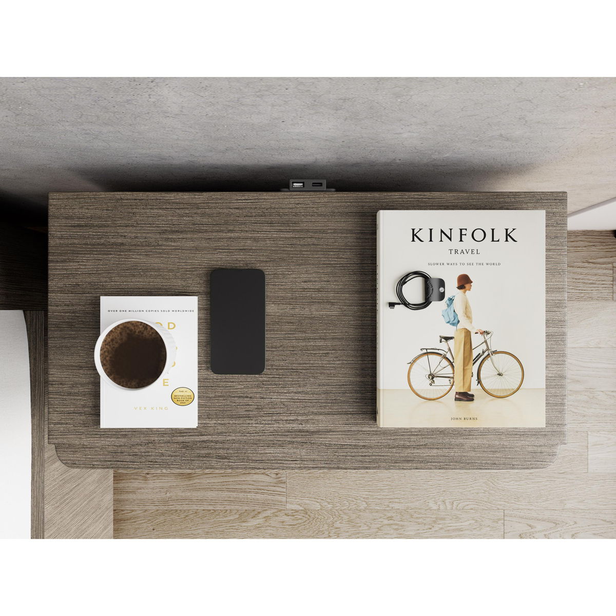 Sariel - 3 Drawer Nightstand - Dark Brown - Image 3