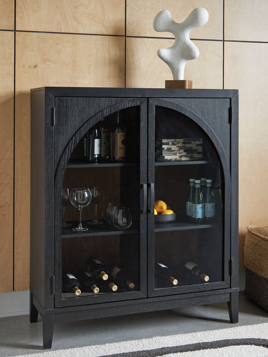 Armenleigh - Bar Cabinet - Black / Brown - Image 5