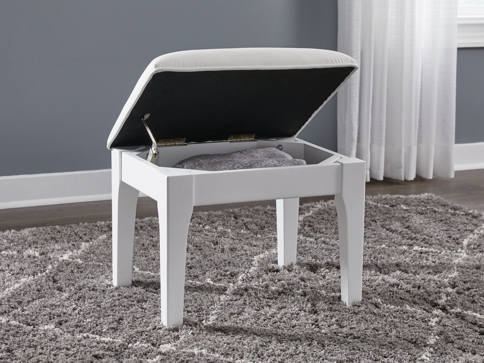 Chalanna - Vanity Stool - White - Image 4
