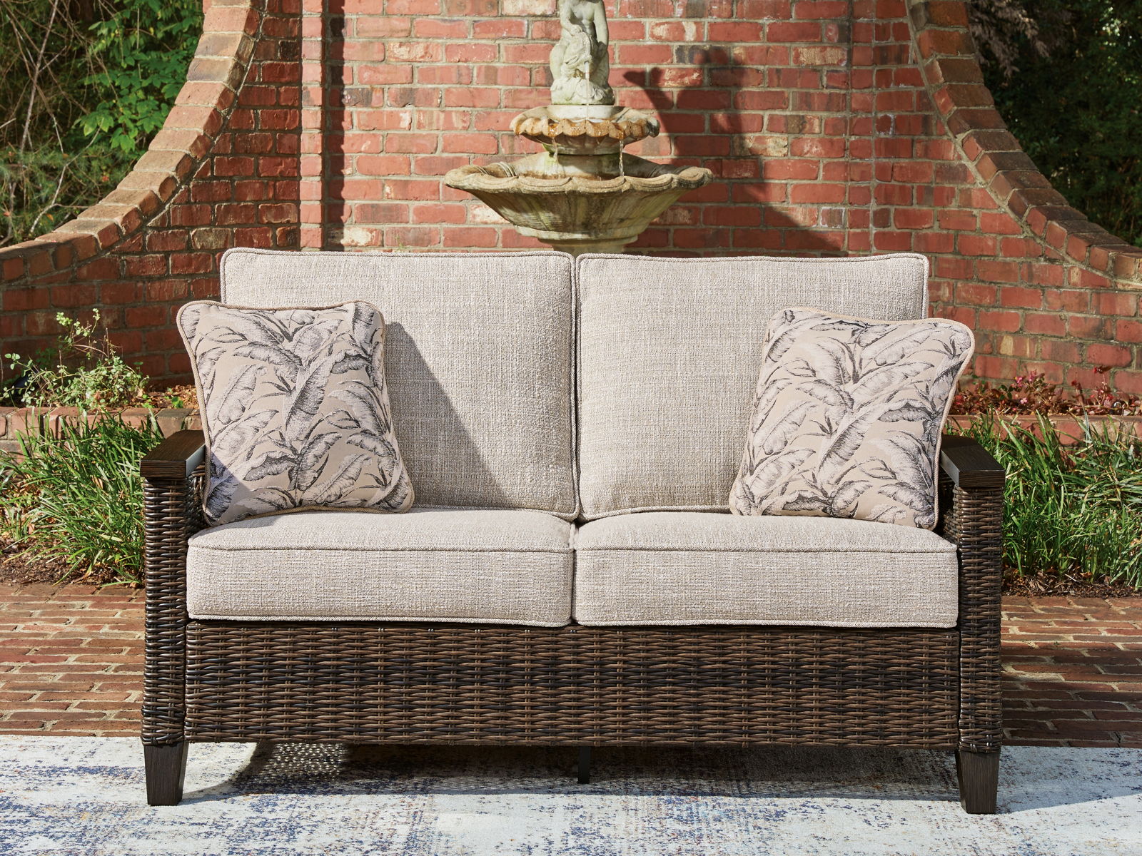Monterey Point - Loveseat With Cushion - Dark Brown - Image 3