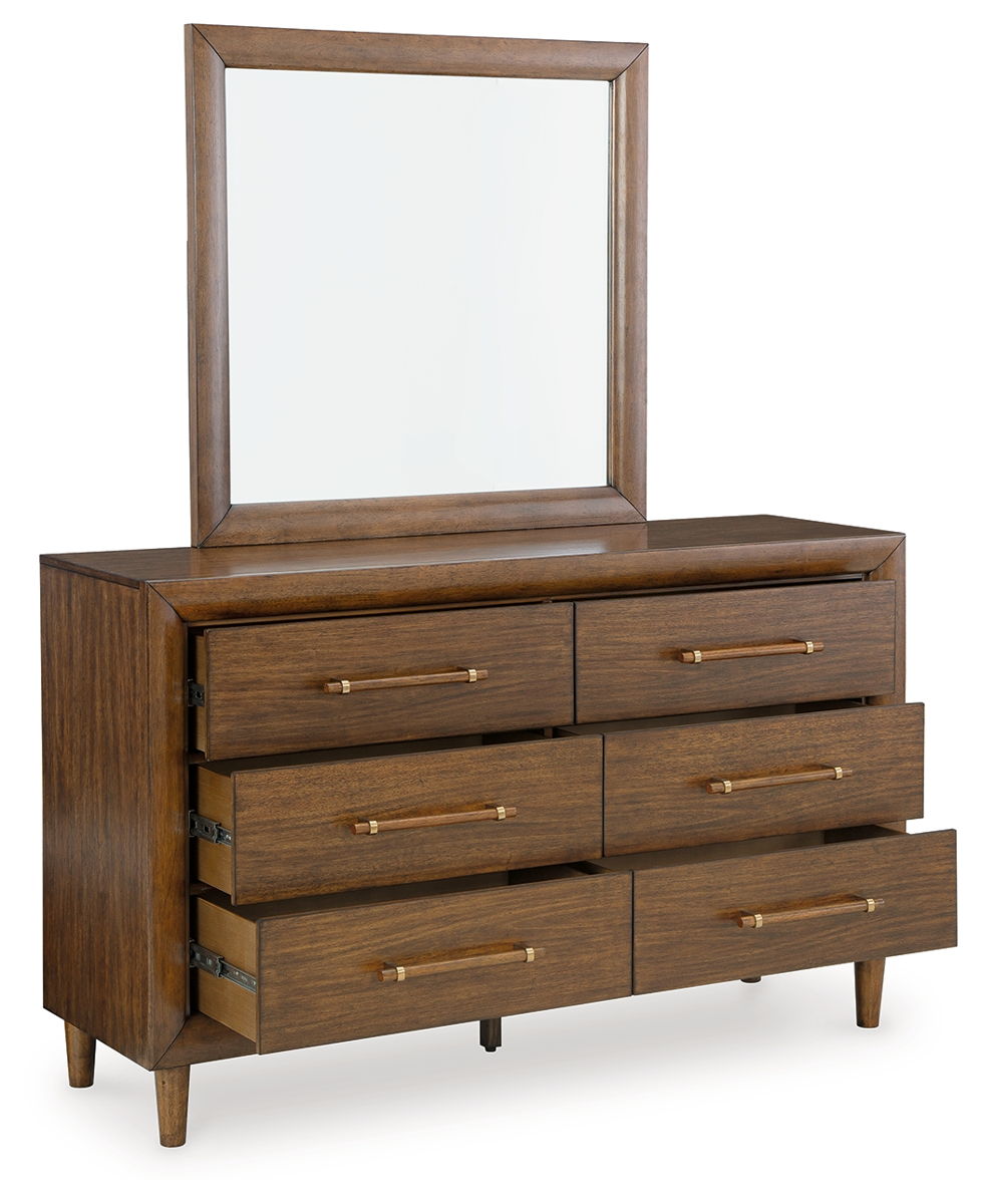 Lyncott - Dresser And Mirror - Brown - Image 6