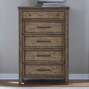 Carolina Park - 5 Drawer Chest - Amber Brown