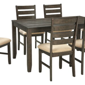 Rokane - Dining Room Table Set (Set of 7) - Brown
