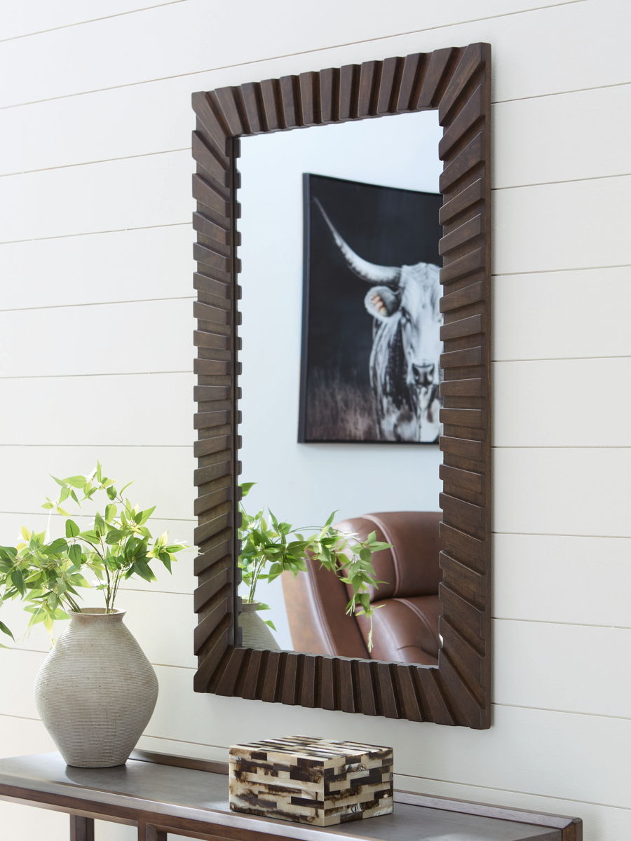 Advin - Accent Mirror - Dark Brown - Image 3