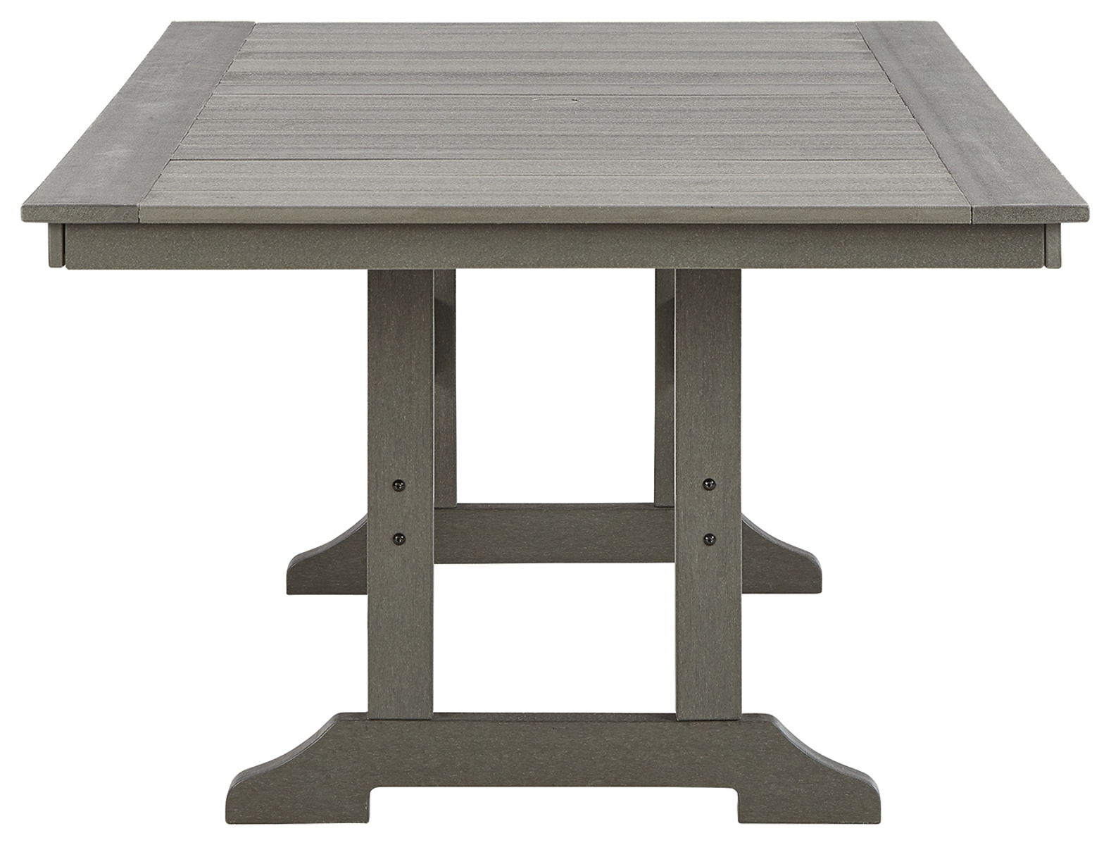 Visola - RECT Dining Table w/Umb OPT - Gray - Image 2