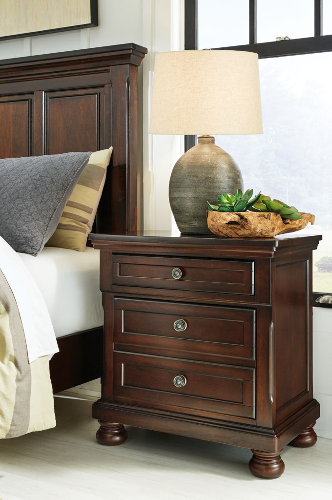 Porter - Two Drawer Night Stand - Dark Brown - Image 5