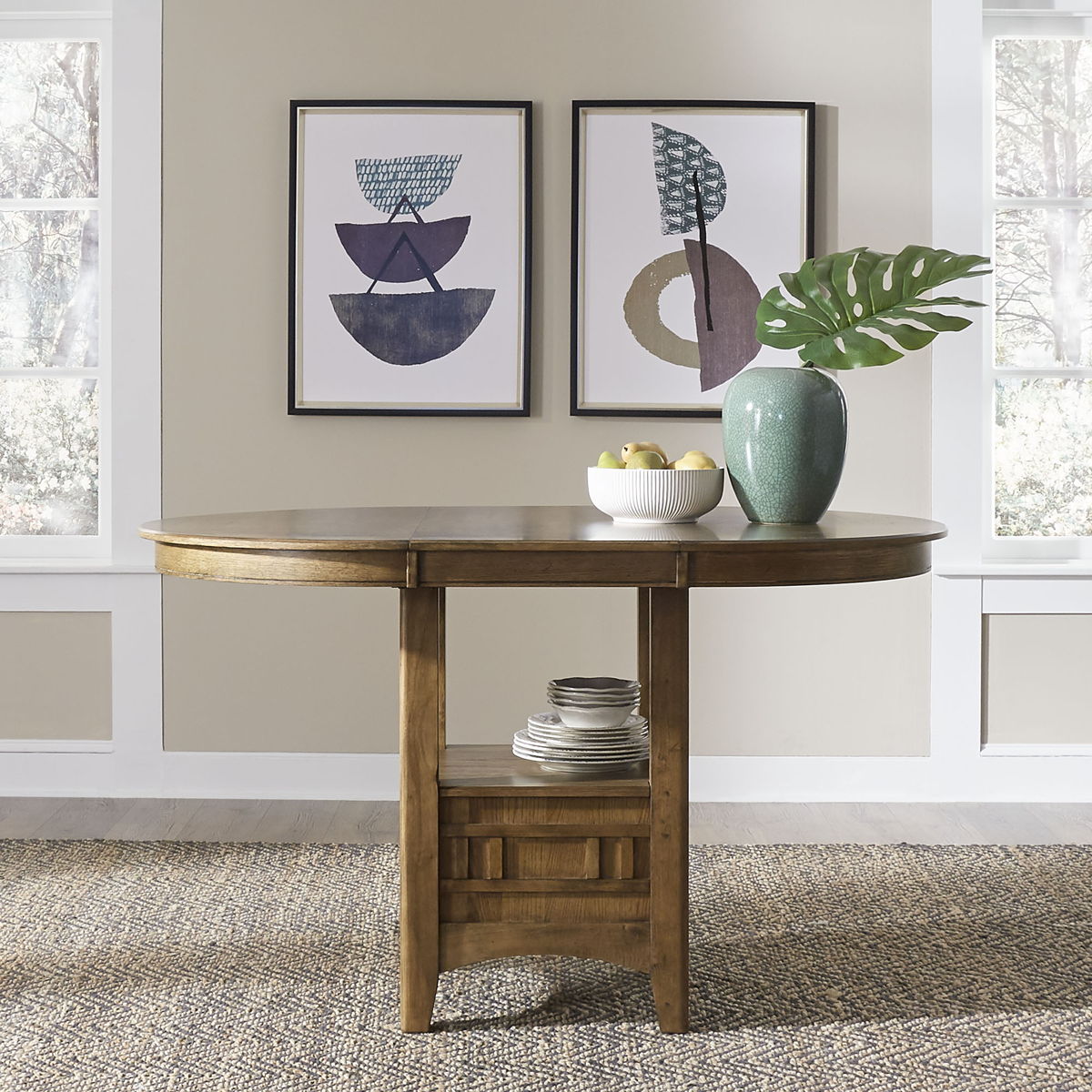 Santa Rosa - 5 Piece Pub Set - Antique Honey - Image 3